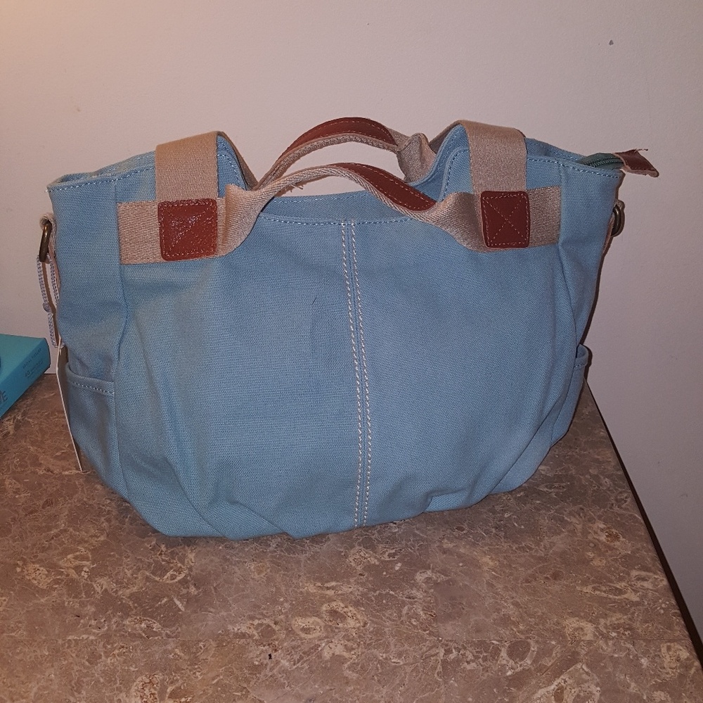 Eshow light blue bag w/ detachable shoulder strap
